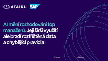 AI mění rozhodování top manažerů. Její širší využití ale brzdí roztříštěná data a chybějící pravidla